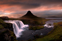 Mount Kirkjufell and Kirkjufellsfoss waterfall, July 2017