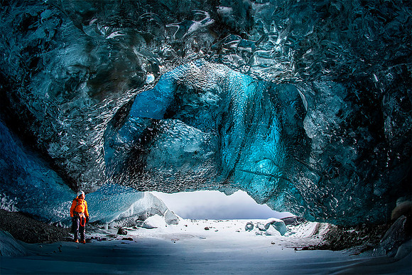 Ice cave, Iceland, 2016
