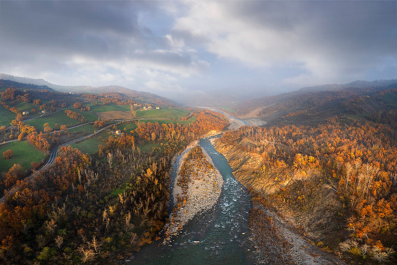 Vicino alla confluenza in autunno