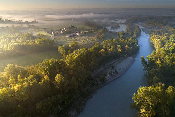 Il fiume Panaro vicino a San Damaso