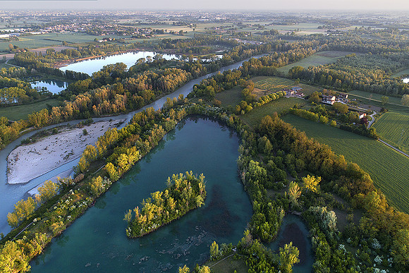 Il fiume Panaro con i laghetti di Sant'Anna