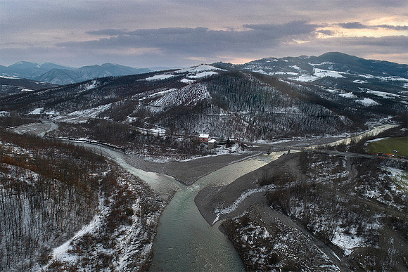 La confluenza d'inverno